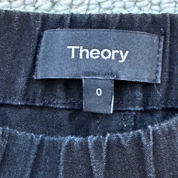 Theory | Northsound Linen Blend Pull On Pants | Black | 0 - Picture 6 of 8